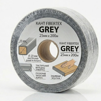 Кант Fibertex grey 25mm (200м)