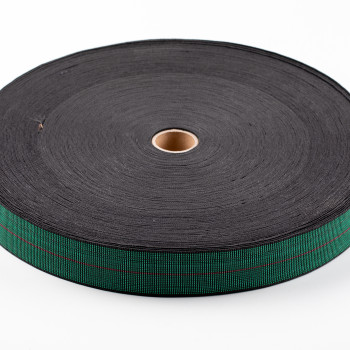 Ремінь 150 З 5 см 100% ( 95 м.п. в рулоні) з чорною смугою через 10 см